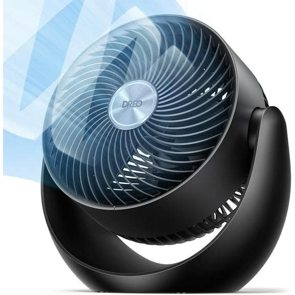 Dreo Fan for Bedroom, Ultra Quiet 28dB 11 Inch Table Fans, 60ft Strong Airflow, 120° Vertical Adjustment, 3 Speeds, Air Circulator for Desk, Room, Office