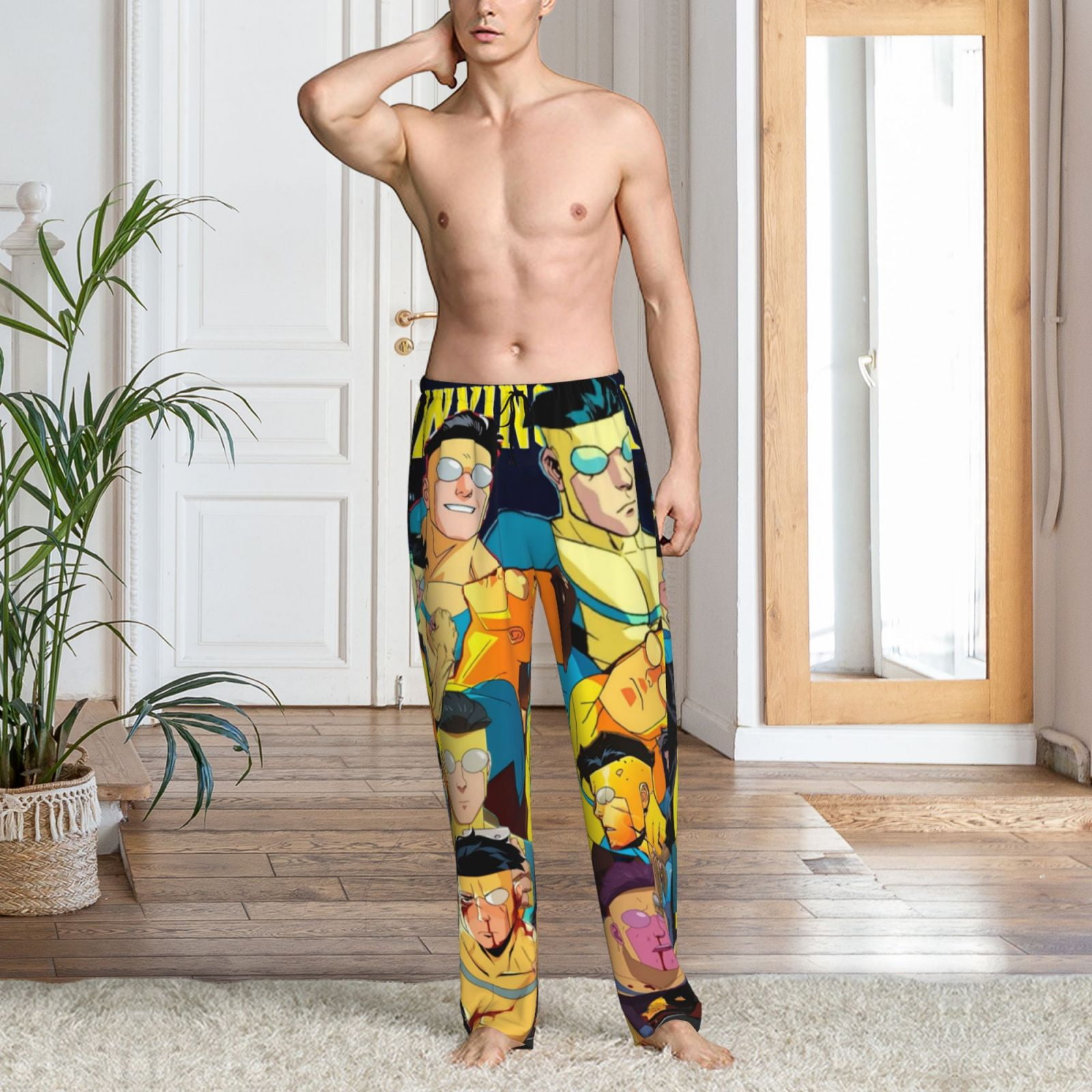 Invincible Pajama Pants for Men All Over Print Soft Loose