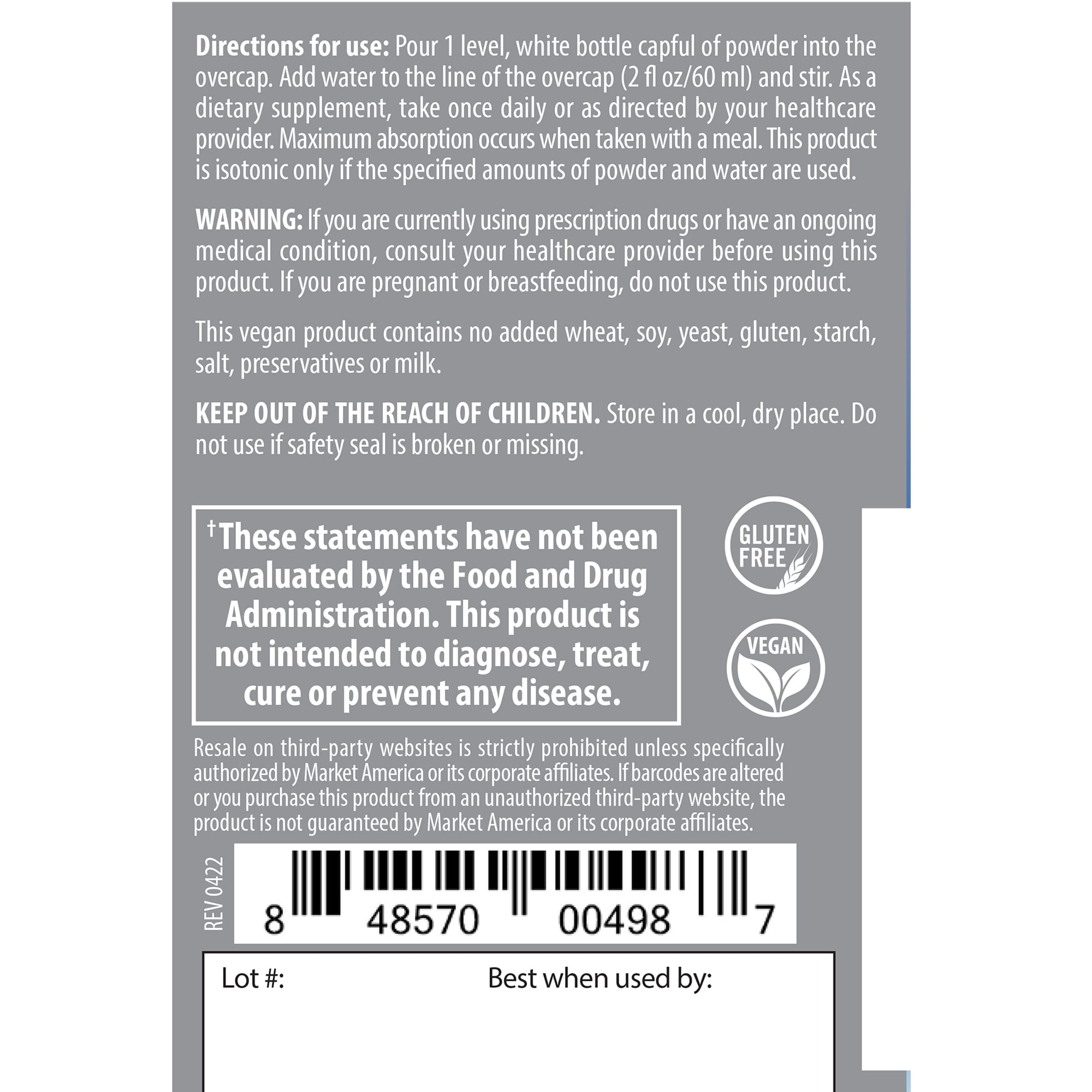 Isotonix Isochrome Supplement - Energy, Focus, Supports insulin activity, Lipase, Coenzyme Q10, Chromium, L-Carnitine, Vegan, Gluten-Free, 100% Isotonic Formula