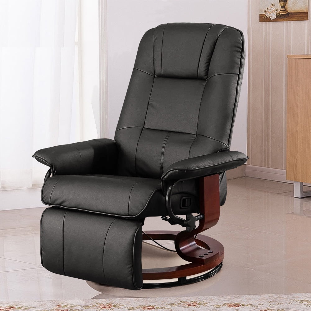 Babyroom Adjustable Padded Leather Recliner Sofa, 360° Swivel Armchair