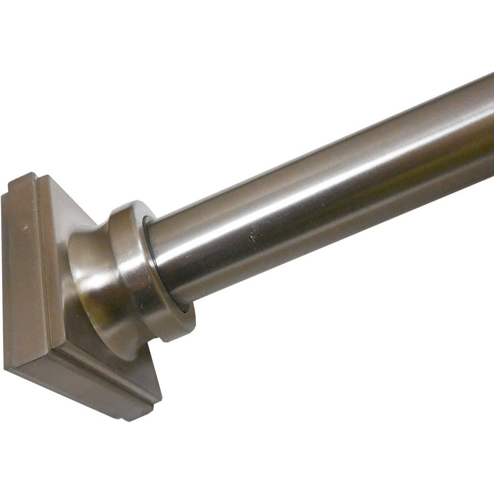 Excell Legion Shower Curtain Tension Rod, Brushed Nickel