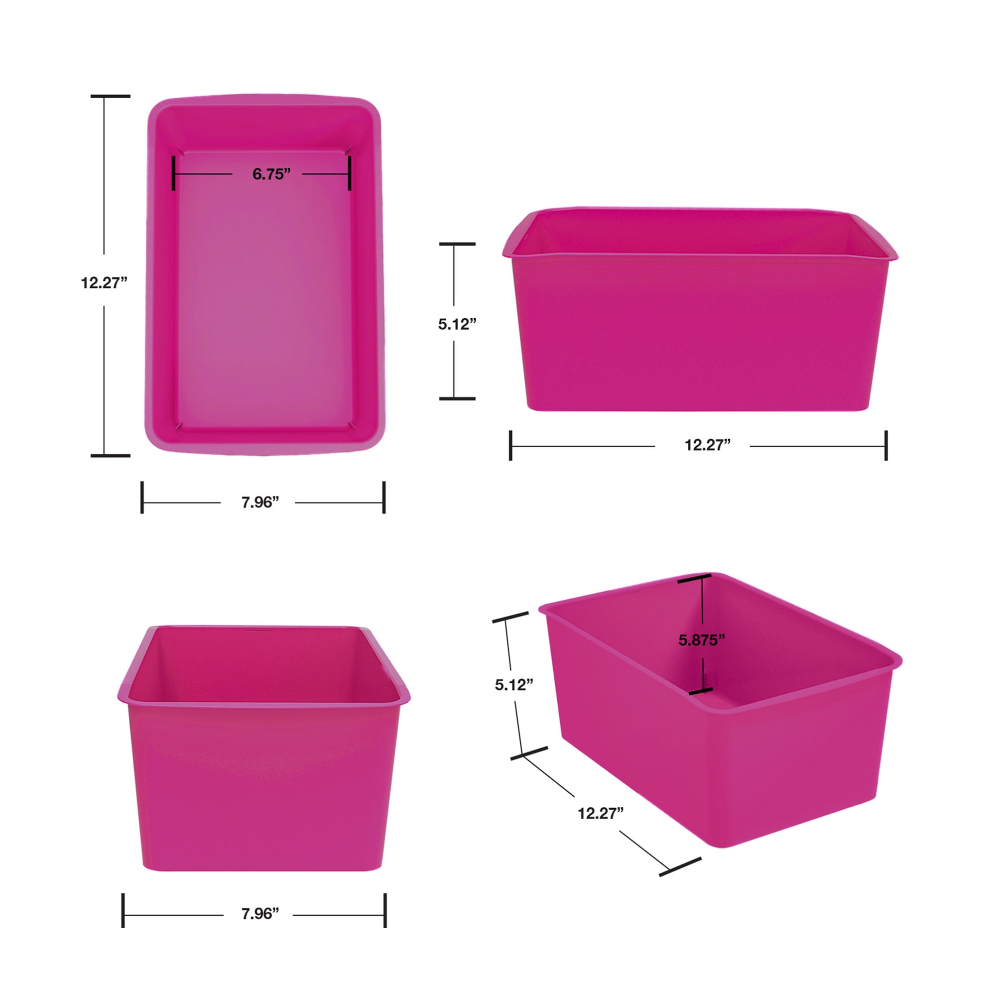 Pen+Gear Cubby Bin, 12.27 x 7.96 x 5.12 in, Tropical Blossom