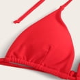 thumbnail image 7 of Krdevn Women's Triangle Halter Bikini Top Tie Front Swimwear for Beach and Pool,S, 7 of 7
