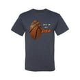 thumbnail image 2 of Wild Bobby, Basketball Fingerprint It's In My DNA, Sports, Men Graphic Tee, Vintage Heather Navy, Medium, 2 of 5