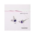 thumbnail image 5 of Classic Solitaire Simulated Amethyst Kids Earrings Screw Back - Sterling Silver, 5 of 8