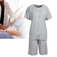 thumbnail image 4 of Ropa de enfermería de manga corta, ropa de enfermería de verano de manga corta para adultos, ropa de enfermería postoperatoria, calidad superior, 4 of 8