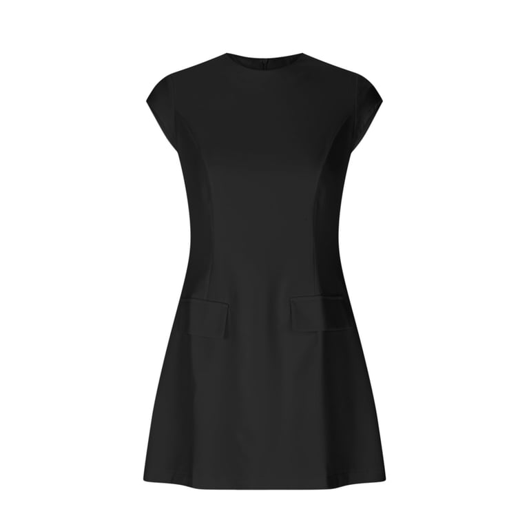 white christmas dresses 3/4 Sleeve Fit & Flare Dress main image 1