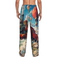 thumbnail image 6 of Cauagu Beautiful Red Train Hot Air Balloon Mens Pajama Pants Sleep & Lounge Pants,PJ Bottoms with Pockets-X-Large, 6 of 7
