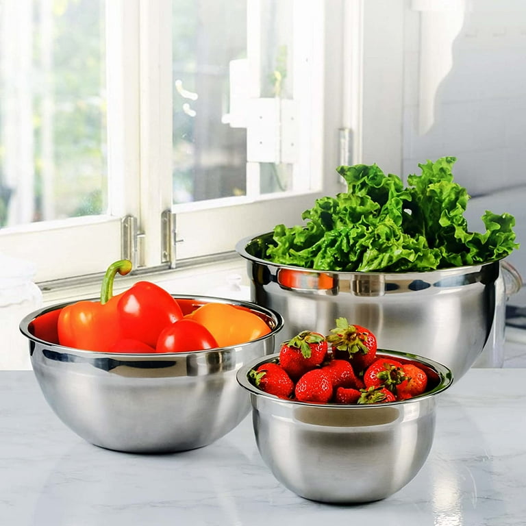 Gold Mixing Bowls With Airtight Lids Stainless Steel Mixing Bowl Set Of