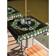 thumbnail image 2 of Outdoor Tablecloth with Umbrella Hole for Patio/Picnic/Party/Camping, Spring Eucalyptus Leaves Waterproof Table Cloth Square Cover Washable, Farmhouse Botanical Brown Wood (54"x 54"), 2 of 8