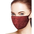 thumbnail image 2 of Minjewel Lace Face Mask for Adults Decorative - Breathable, Soft, Fashionable, Lightweight, Comfortable, Perfect for Daily Use, Party, Wedding,A, 2 of 3
