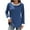 Blue, variant on Lenpel Women's Tunic Tops Ribbed Knit Long Sleeve Crew Neck Color Block T Shirts Casual Tee Blouses Loose Lightweight Sweaters(Hot Pink,X-Large)