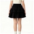 thumbnail image 5 of Girls Corduroy Mini Skirt - Fall Elastic Waist Pleated Skirts - Casual Versatile Flowy Tiered Ruffle Skirt,5-6 Years, 5 of 9