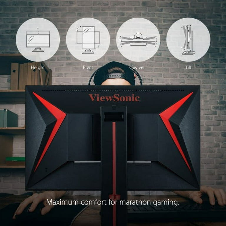 ViewSonic OMNI XG2402 24 Inch 1080p 1ms 144Hz Gaming Monitor with FreeSync  Premium, Eye Care, Advanced Ergonomics, HDMI and DP for Esports (2020)