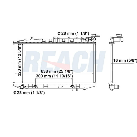 REACH 41-1178 Radiator for SENTRA 91-99/200SX 95-98, Automotive Radiator Replacement Part