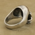 thumbnail image 5 of Blue CZ Eyes 925 Sterling Silver Skull Ring Biker Rock Punk Jewelry TA61 US Size 7.5, 5 of 13