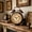 B, variant on Vintage Double Chime Alarm Clock 7 Inch Silent Non Ticking Metal Desk Clock with Loud Bell for Bedroom Office Home Decor