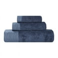 thumbnail image 3 of Superior Rayon from Bamboo Soft Modern 3-Piece Towel Set, Navy Blue, 3 of 13