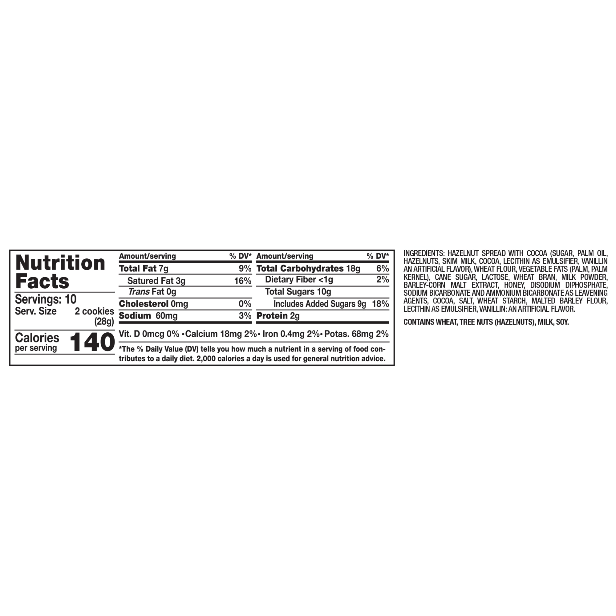 (3 pack) Nutella Biscuits Cookies Filled with Nutella Hazelnut Spread, Sweet Snack Pack, 9.7 oz