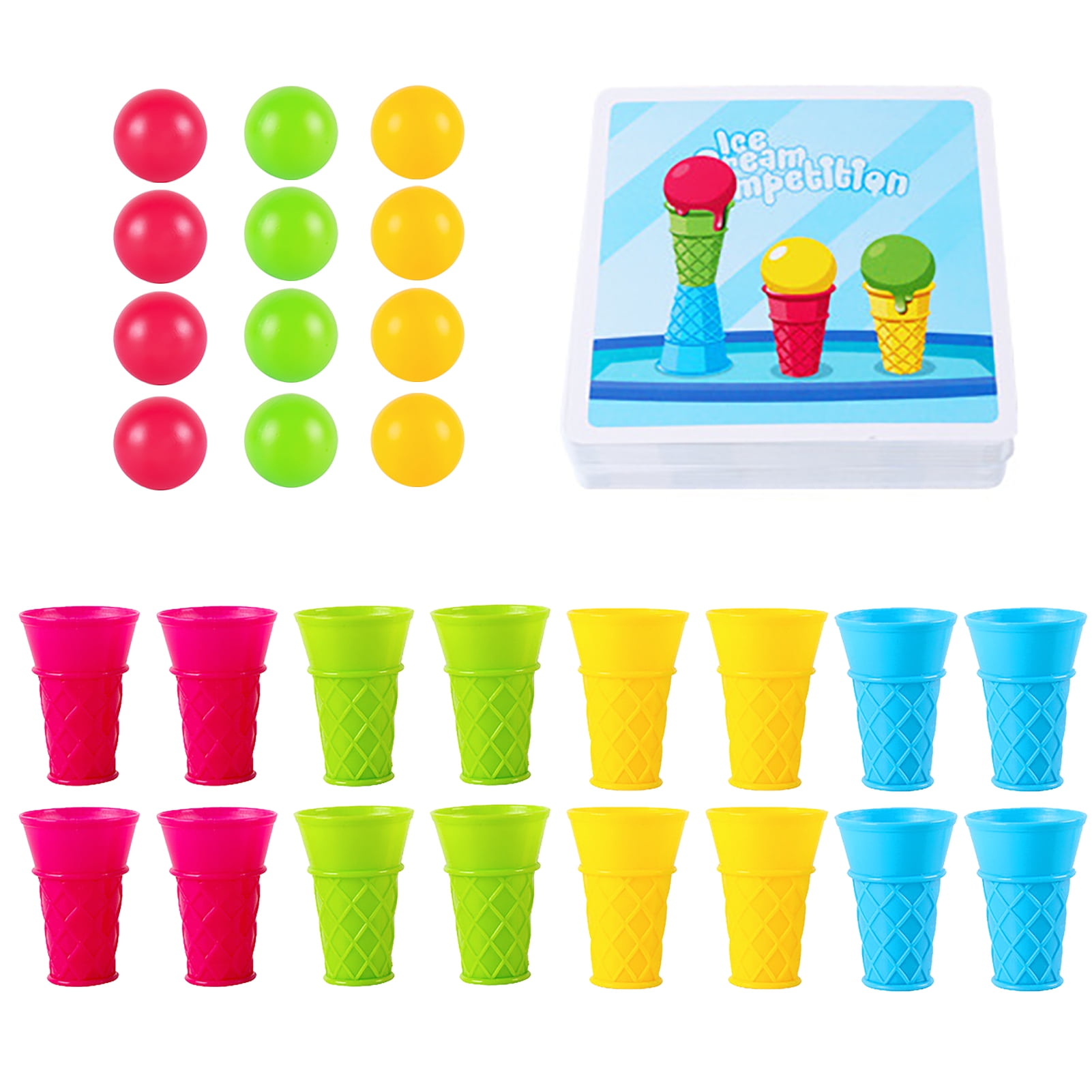 Lacyie Ice Cream Competition Game, Ice Cream Stacking Toys, Frozen Dessert Ice Cream Tower, Ice
