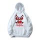 thumbnail image 3 of Sudadera con capucha blanca de Feliz Navidad para niños, sudadera bonita para fiesta de Navidad para niño o niña, ropa de moda con estampado de Papá Noel y ciervos para niños, 3 of 5