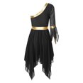 thumbnail image 2 of Raenseen Costume de Danse pour Femmes Superposition Tunique à Paillettes Culte Lyrique Robe de Danse Noire m, 2 of 6