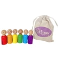 thumbnail image 1 of Mi historia de fieltro 6 Feeling Peg Dolls Rainbow Wood Aprendizaje social/emocional Montessori Reggio Preescolar Emoción Figuras de personas, 1 of 5