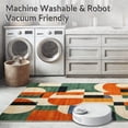 thumbnail image 5 of ODIKA 2'x3' Machine Washable Non-Slip Area Rug, Mid Eclectic High Traffic Rug with Pad, Orange, 6180, 5 of 8