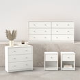 thumbnail image 3 of Tvilum Studio 4-Piece Bedroom Set, White, 3 of 6
