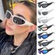 thumbnail image 2 of Gafas de sol Punk mujeres espejo deportes gafas de sol al aire libre gafas de moda coloridas gafas de moda para hombres marco cuadrado verano salvaje ciclismo gafas, 2 of 4