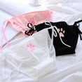 thumbnail image 6 of rygai Women Briefs Cute Claw Bandage Mid Waist Solid Color Sexy Lolita Panties Underpants Cartoon Underwear for Bedroom,Black,One Size, 6 of 8