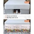 thumbnail image 7 of Hello Spring Wrap Around Bed Skirts for King Bed 16" Drop,Bed Skirt with Adjustable Elastic Belt Dust Ruffle Bed Valance for Bedroom Hotel Elagant Summer Floral Botanical Wooden Bed Frame Cover, 7 of 7