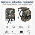 thumbnail image 6 of Backpack Fishing Chair,Folding Camping Stool with Backpack,Hiking Camouflage Seat Table Bag Camping Gear for Hiking, Fishing, Picnics, Camping, Beach Barbecues, 6 of 8