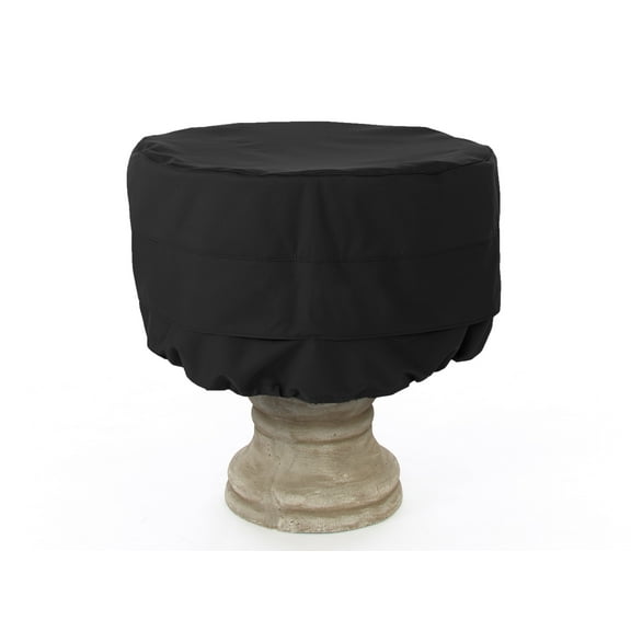 Covermates Bird Bath Cover -Heavy-Duty Polyester , Weather Resistant, Drawcord Hem, Outdoor Living Covers, 24DIAMETER x 18H, Ripstop Black