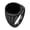 Black, variant on Smooth Gemstone Rings for Men Cabochon Oval Stainless Steel Personalized Meaningful Gift for Him Simple Vintage Black Silver Gold Plated Jewelry Silver Size 10