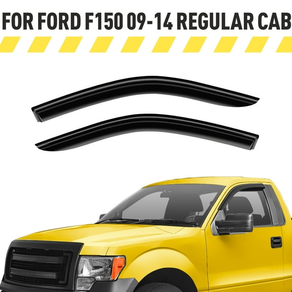 AEROGUYS Tape-On Window Deflectors Extra Durable Window Visors Rain Guards Fit for Ford F-150 2009-2014 Regular Cab, Sun Visors, Wind Deflectors, Vent Visors, Truck Accessories-2pcs. AG0045