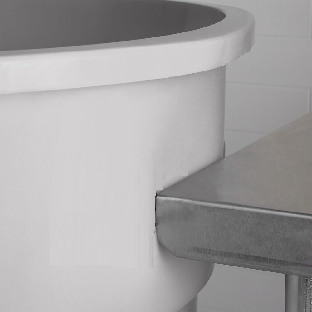 TrueCraftware- 10 Gallon Round Trash Can 15-1/2" Diameter x 16-5/8" Height White Color- Wastebasket Garbage Bin Recycling Bin Kitchen Bathroom Bedroom Office Trash can
