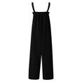 thumbnail image 5 of Bigersell Curvy Bootcut Jumpsuits for Women Jumpsuit Solid Color Overalls Loose Sleeveless Casual Rompers Fashion Wide Legged Pants Home Holiday Woman Jumpsuits Ripped Distressed Denim Jumpsuits, 5 of 7