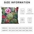thumbnail image 5 of COMIO  Rectangle Pillowcase Watercolor Green Cactus Flowers Twigs Feathers Arrows,Standard Throw Cushion Cover for Bed Couch Sofa Office Decor, 5 of 5