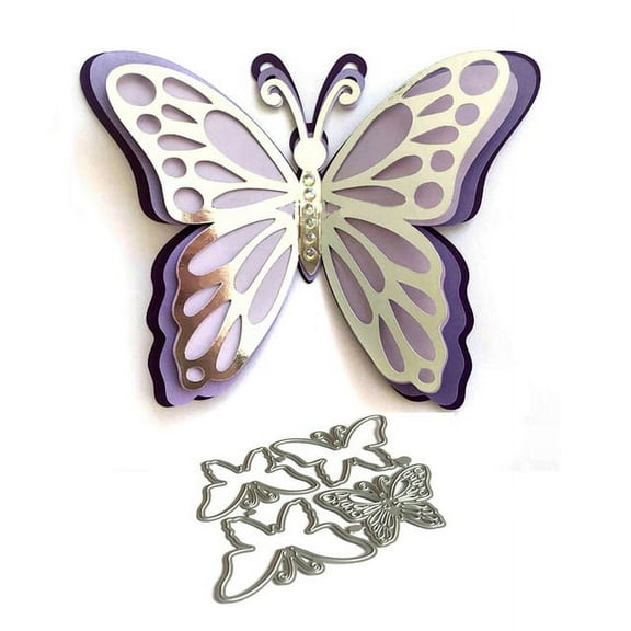 Metal Die Cuts, 3D Layered Butterfly Cutting Dies for DIY Scrapbooking Album Decorative Embossing Card Craft