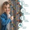 thumbnail image 3 of Blackout Kids Curtains,Monster Cartoon Truck Gray Pattern Children's Insulated Curtains Set Of 2,Bedroom Essentials,Toddler Room Decor 52"x84", 3 of 5