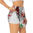 thumbnail image 2 of Haiem Cute Santa Women's 2 in 1 Running Shorts - Lightweight Athletic Workout Gym Yoga Breathable Sports Shorts Liner with Phone Pockets-XX-Large, 2 of 9