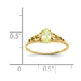 thumbnail image 3 of 14K Yellow Gold Ring Band Fashion Madi K Synthetic Peridot, Size 9, 3 of 3
