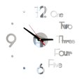 thumbnail image 1 of Kit de reloj de pared 3d grande y moderno, para decoración de sala de estar y dormitorio, plateado Afortunado Sencillez, 1 of 5