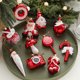 thumbnail image 2 of Decoración navideña con forma de hongo de Gardenne, colgante navideño de búho, exquisito juego de colgantes navideños, adorno colgante para árbol de Navidad de Papá Noel para decoración festiva., 2 of 8