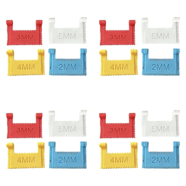 YWIYIUD 16PCS Portable Clipon Sewing Ruler 2.28x1.22inch Reusable and Practical Sewing Tool NonSlip Stitching Aid Tool Suitable for Daily Handicrafts Clothing and DIY Project