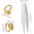thumbnail image 2 of 2 Pcs Capuchon de Dent pour Accessoires de Costume Hip Hop pour Fêtes Matériau Design Unique pour Performance sur Scène et Cosplay Accessoire Amusant pour Halloween, 2 of 5