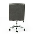 Quentin Home Office Microfiber Adjustable Swivel Desk Chair, Slate