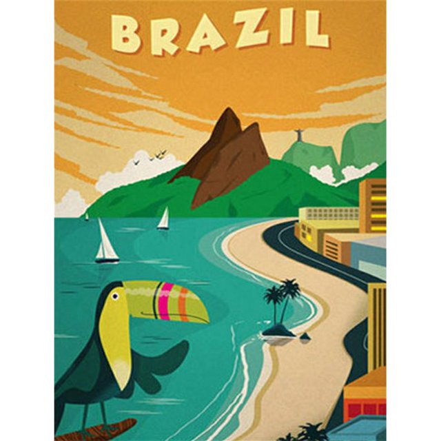 Cuadros Decorativos Brasil 5D DIY Diamond Painting Kits Full Round Drill Crafts Decor (E1468) DQrwqpou Nuevos Originales