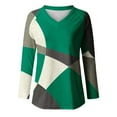 thumbnail image 4 of Womens Crewneck Sweatshirt Black Tops Clearance Under $10 Fashion Loose Long Sleeve Blouse V Neck Casual Pullover Tops, 4 of 4